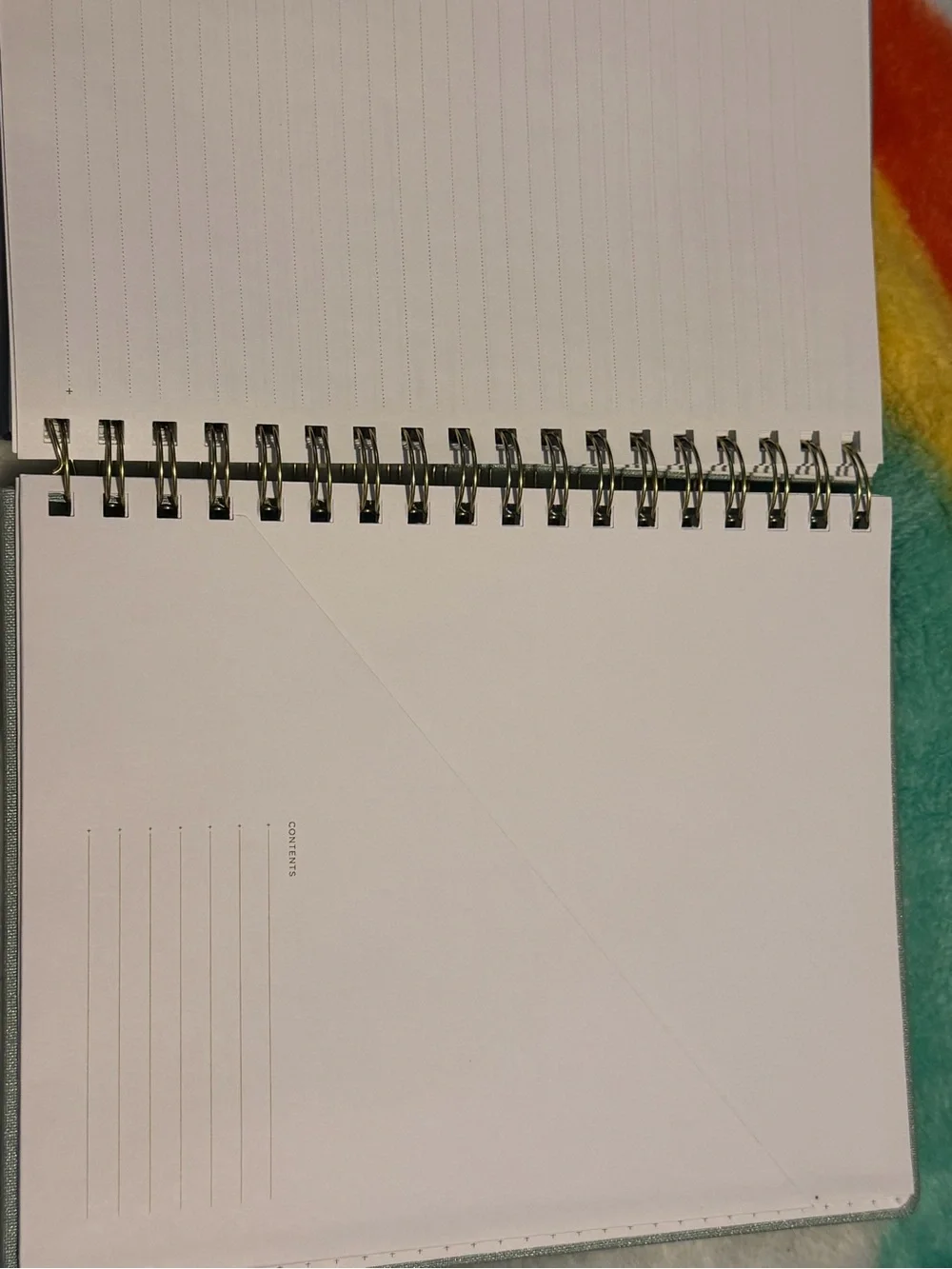 Weekly Planner Notebook in Light Blue with Gold Foil